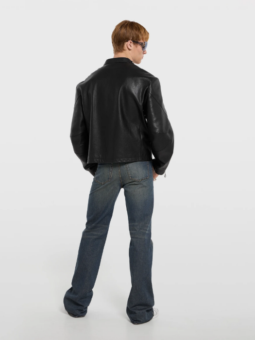 Leather jacket with Horsebit 864931 XNBCJ1000 GUCCI 