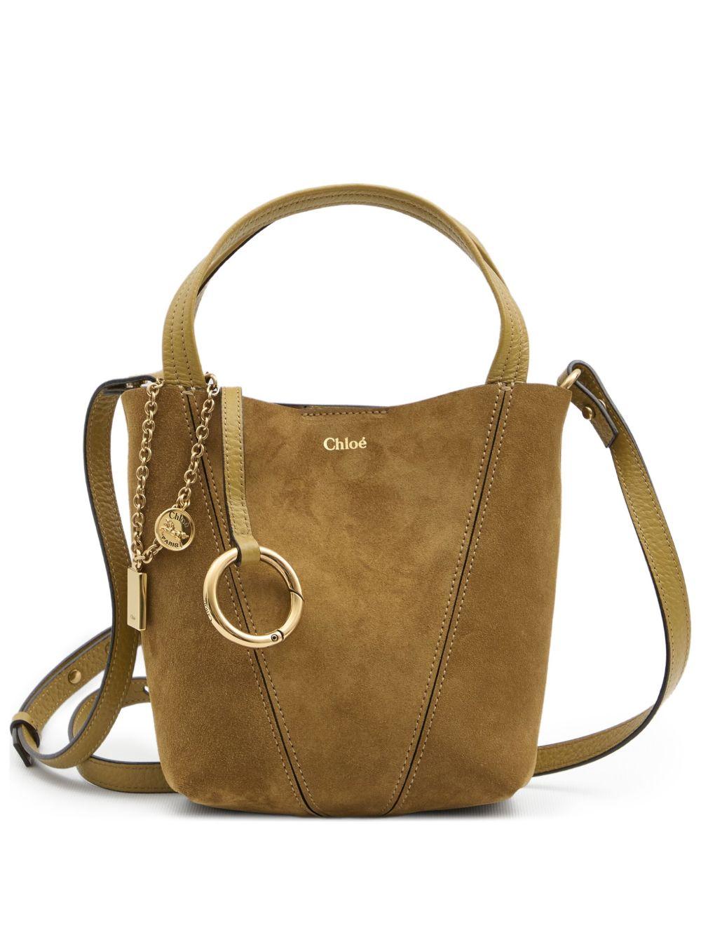 small Spin suede leather tote bag 25AS812P99 21B CHLOÉ 