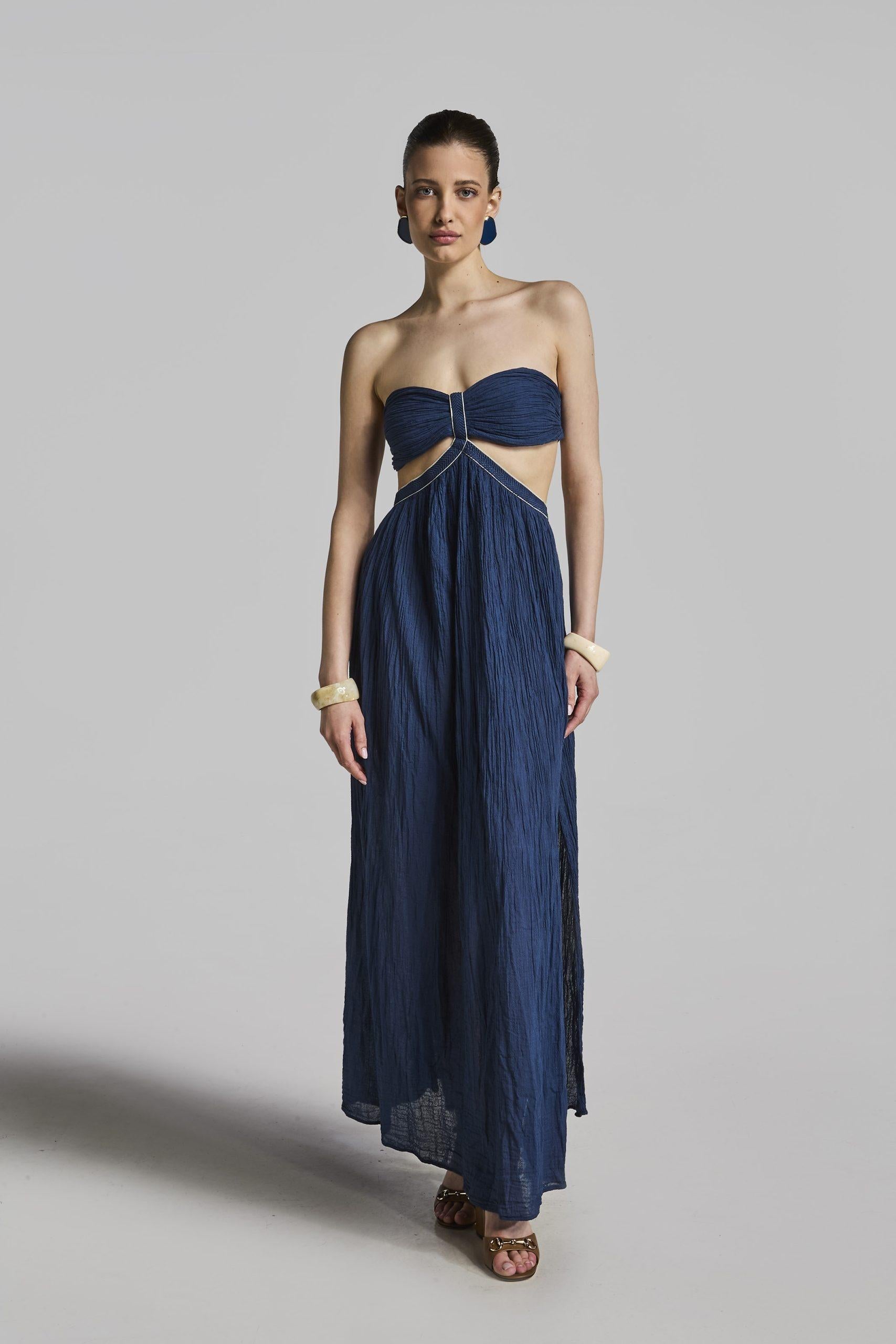 CIRCE MAXI DRESS 216222 DARK BLUE D'ARTEMIDE 