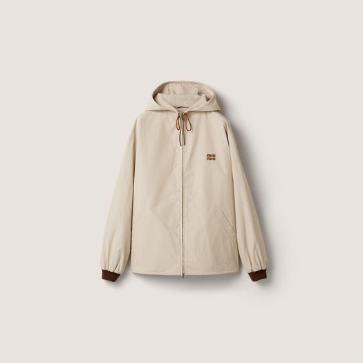 Single-breasted Panama cotton caban jacket MQ0002 S OOO 12NSF0A08 MIU MIU 