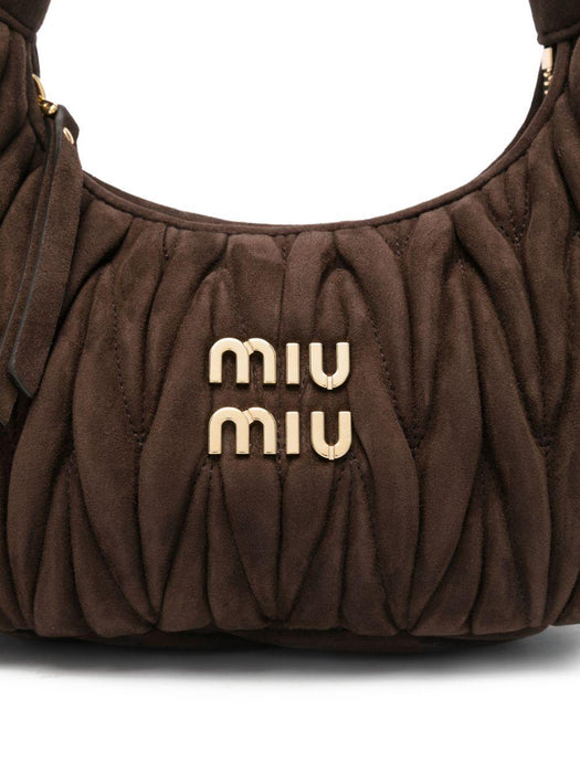 Wander matelassé suede tote bag 5BC125 V OOY AB7OF0003 MIU MIU 