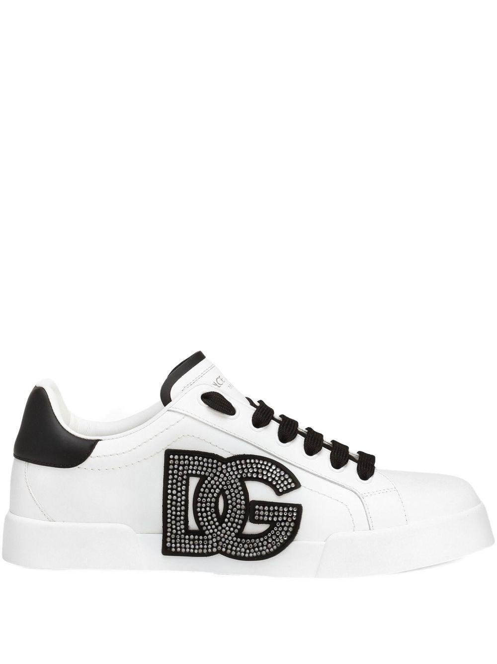 Portofino rhinestone-embellished logo sneakers CK2341 AI41189697 DOLCE & GABBANA 