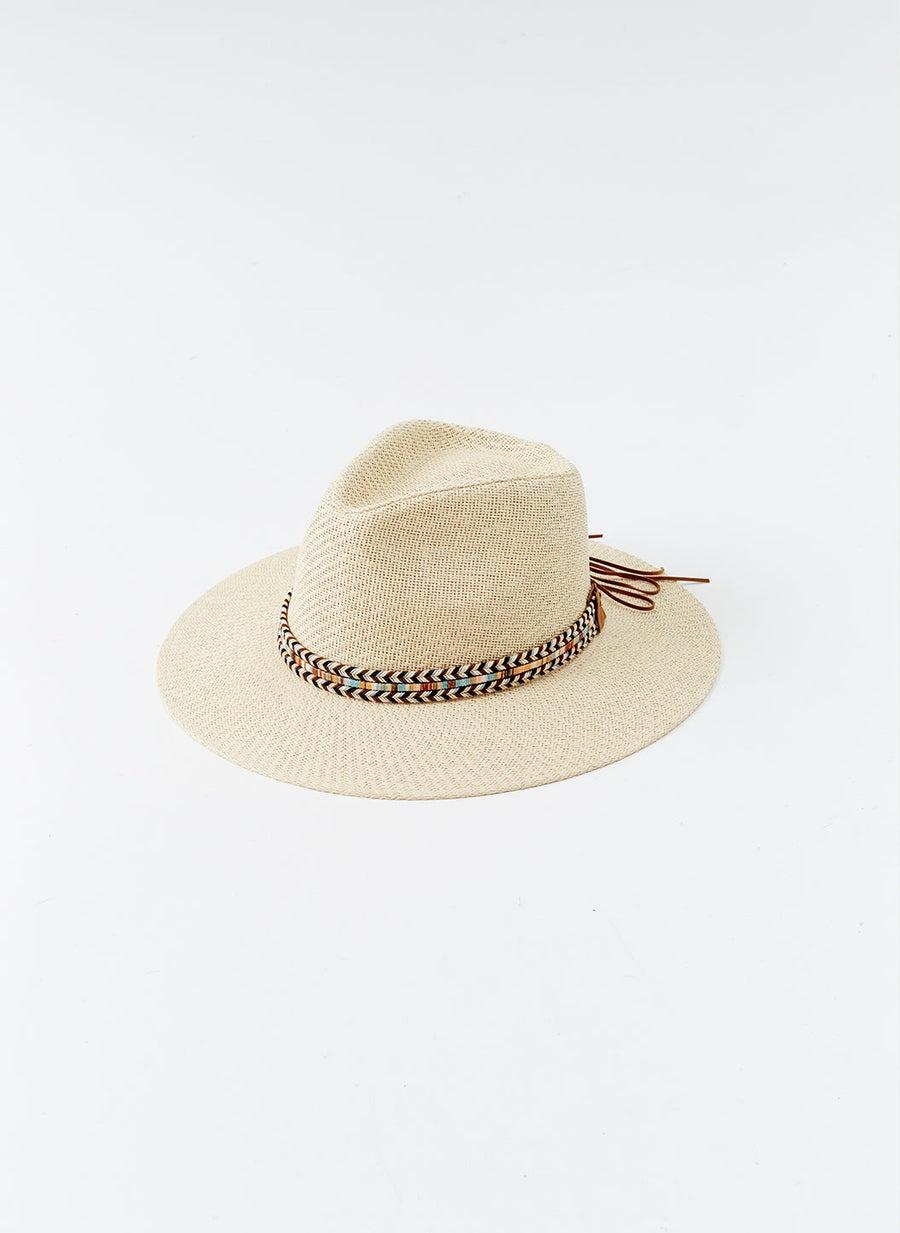 Kate Beige Ribbon Hat KATE CR BEIG/RIB BEL MELISSA ODABASH 