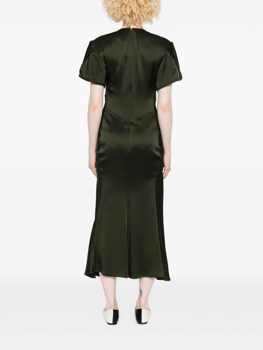 twisted V-neck midi dress 1425WDR005195D 2706 VICTORIA BECKHAM 