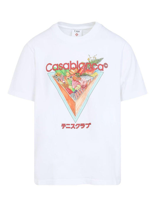 Tennis Club Icon triangle-print graphic T-shirt M-AW25-JTS-001-01 TENNIS CLUB ICON CASABLANCA 