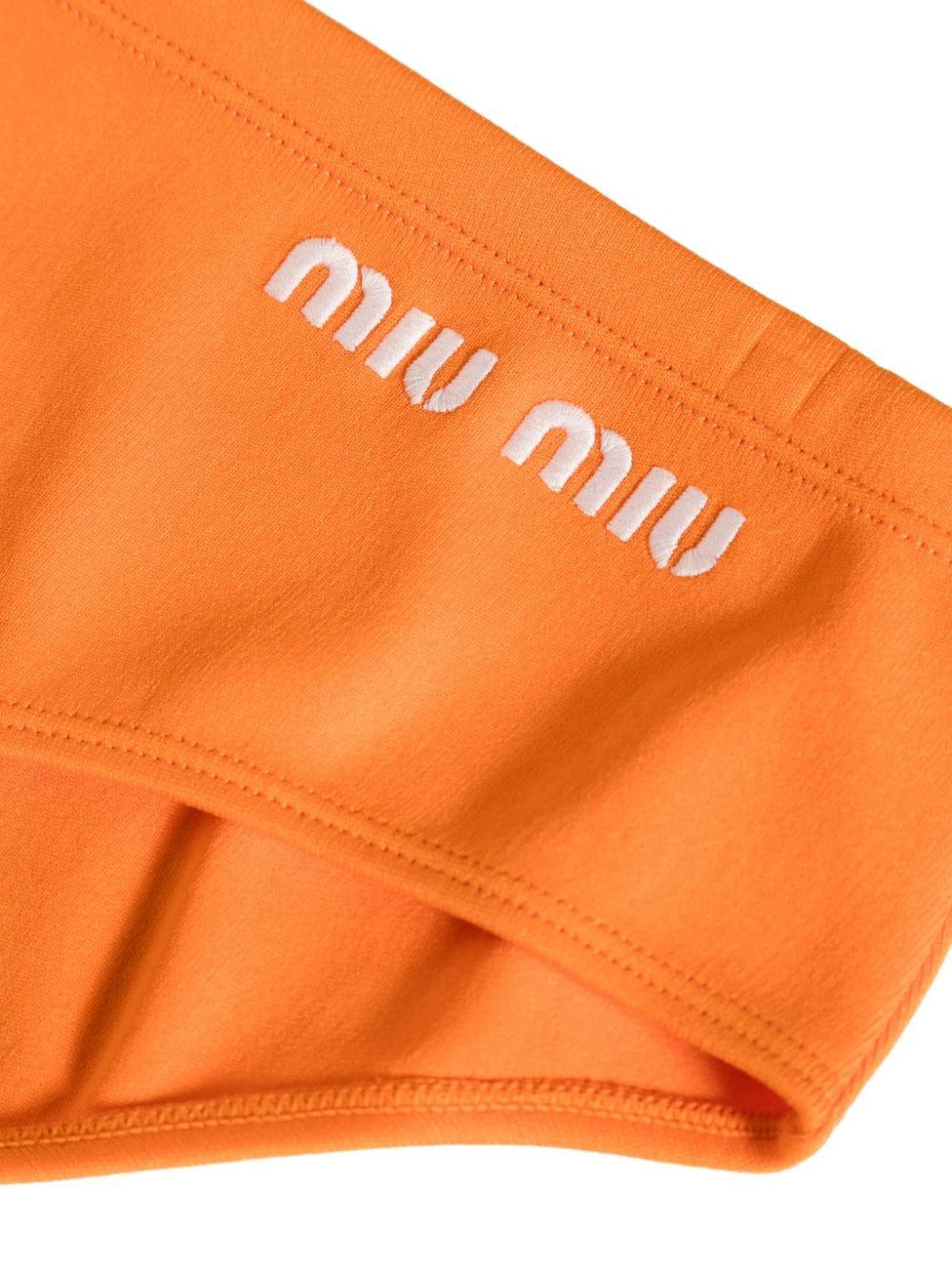 embroidered-logo bikini bottoms MMP248 S-OOO 14SJF0049 MIU MIU 