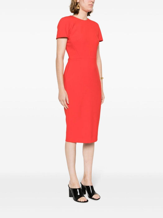 crepe shift dress 1124WDR005232A BRIGHT RED VICTORIA BECKHAM 