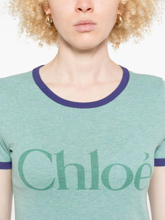 logo-print T-shirt 25AJH24173 97X CHLOÉ 