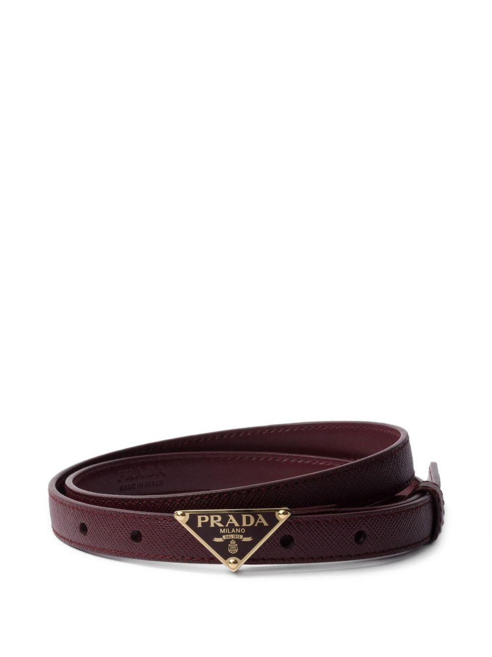Saffiano-leather belt<BR/><BR/> 1CC621 053F0007 PRADA 