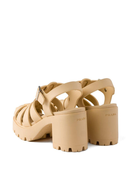 metal buckle platform sandals 1X267O F 090 3LKKF0018 PRADA 