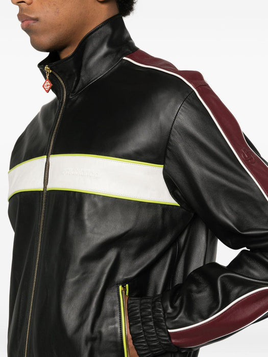 stripe zip jacket M-SP26-JK-438-01 BLACK CASABLANCA 