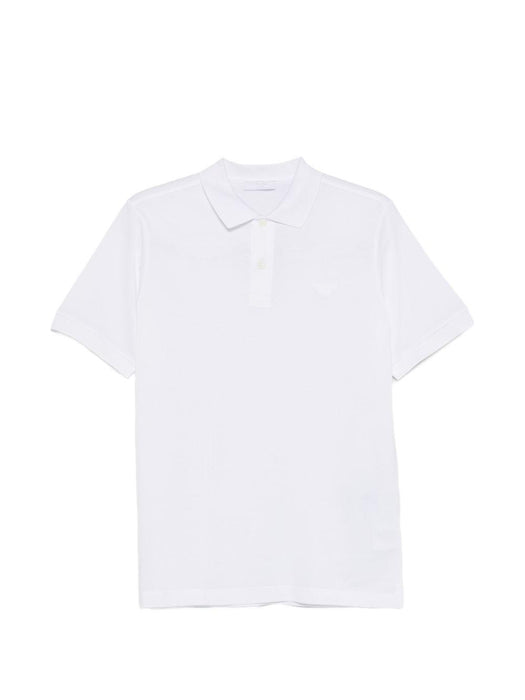 logo-detail polo shirt UJN444 S WEO 1867F0009 PRADA 
