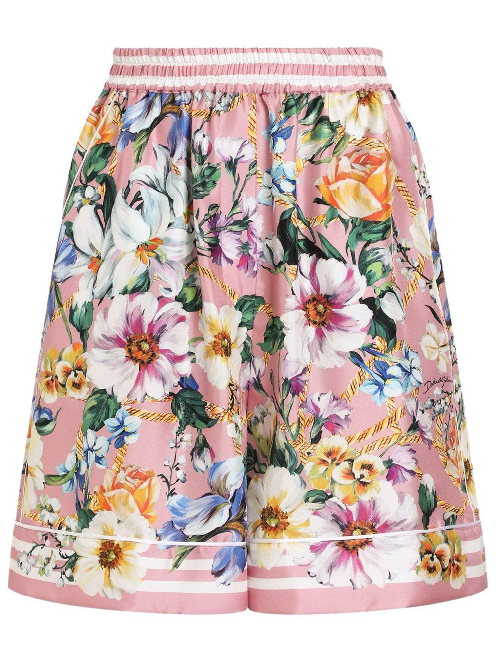 floral-print satin shorts FTAM7T HI1W4HF5JC DOLCE & GABBANA 