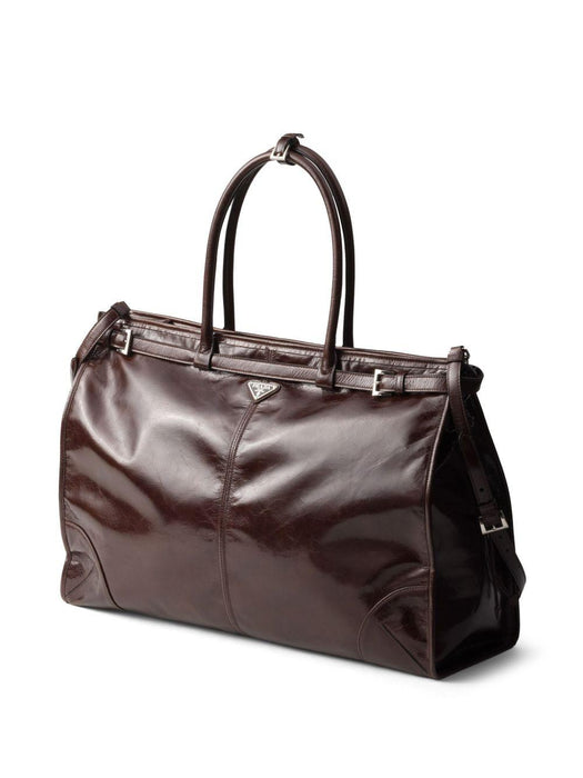 triangle-logo leather tote bag 2VG128 V OOO 2CYRF01D6 PRADA 