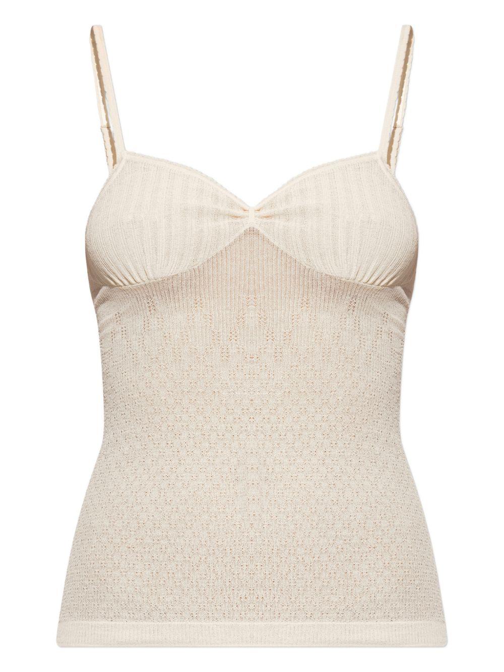 ribbed-knit tank top 1126KTP006998A 9443 VICTORIA BECKHAM 