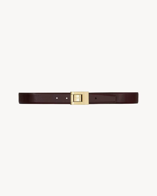 la 76 belt in smooth leather<BR/><BR/> 658517 AADVP6195 SAINT LAURENT 
