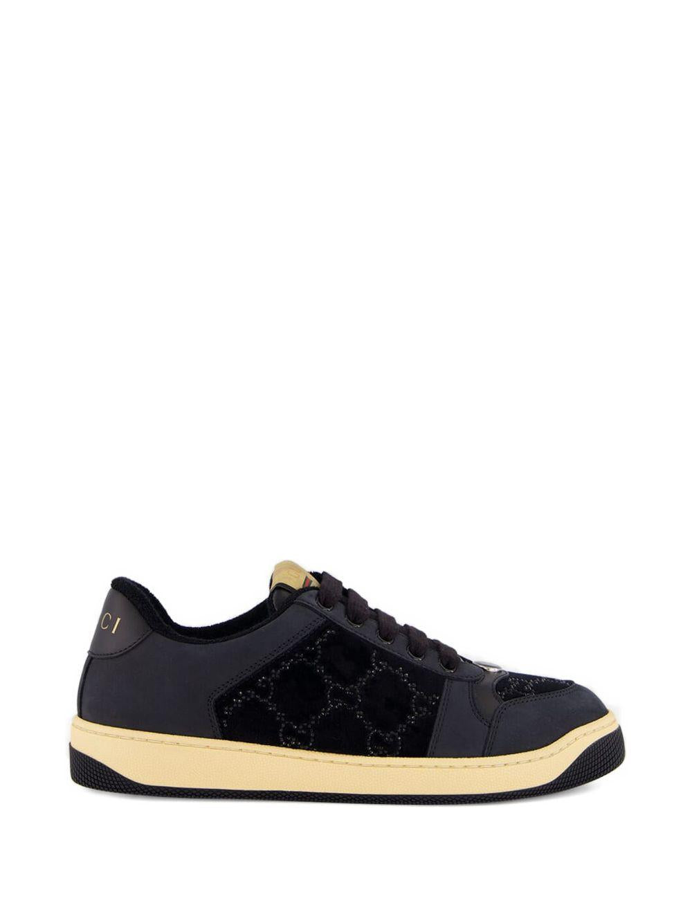 logo-detail quilted sneakers<BR/><BR/> 853276 FAFFM1078 GUCCI 
