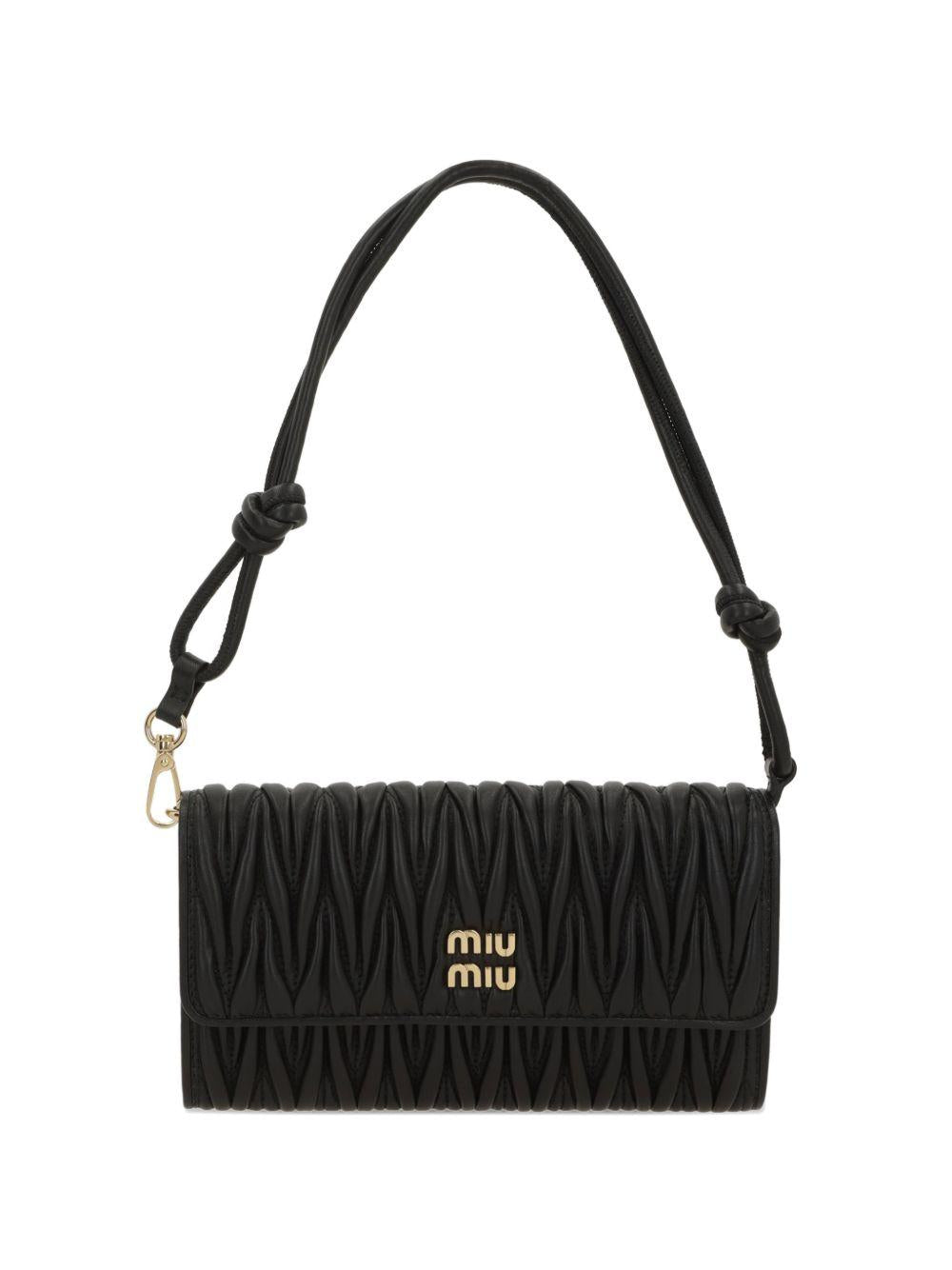 logo-plaque shoulder bag 5MT025 AFPPF0002 MIU MIU 