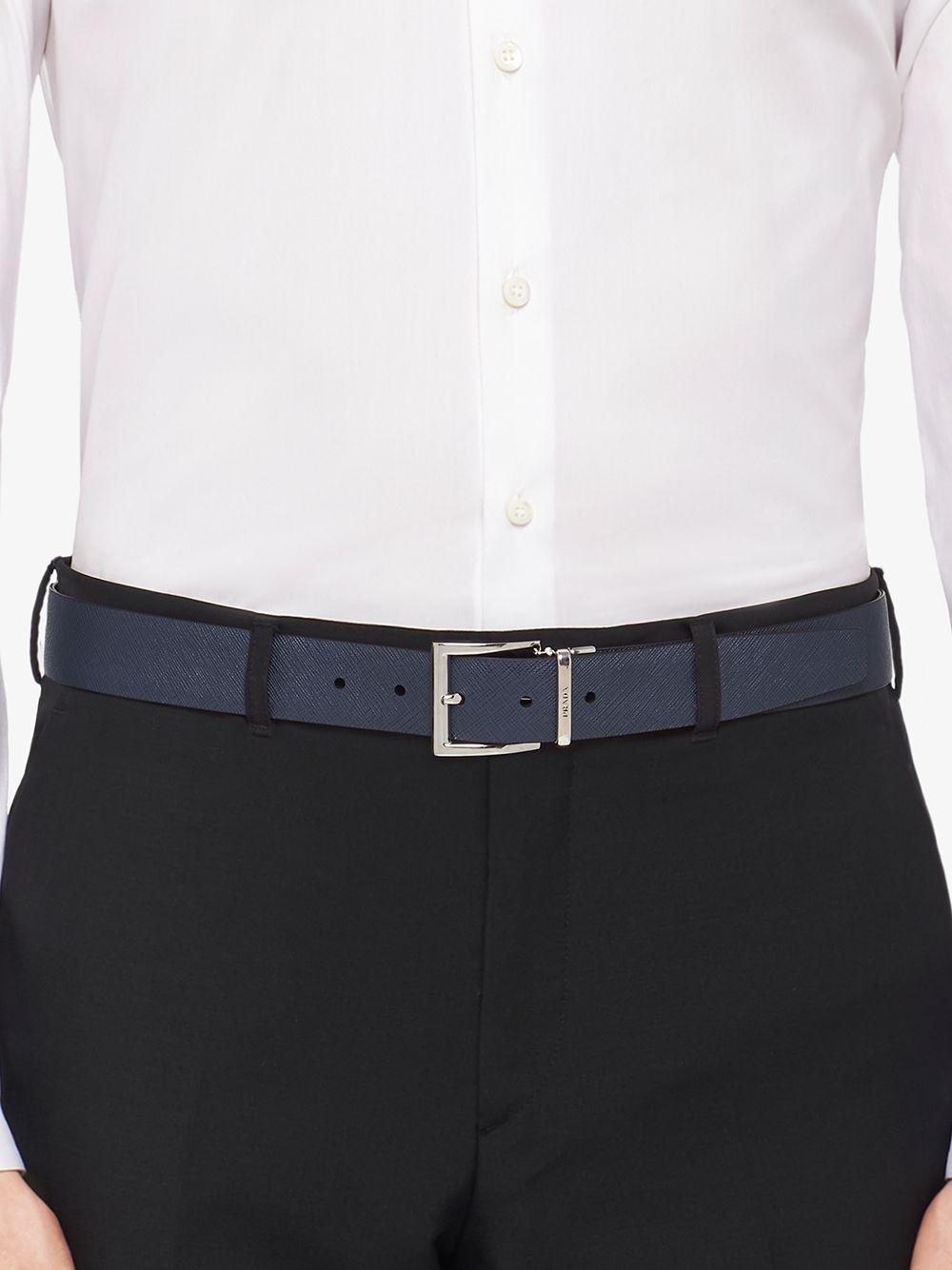 reversible leather belt 2CC004 053F0RD7 PRADA 