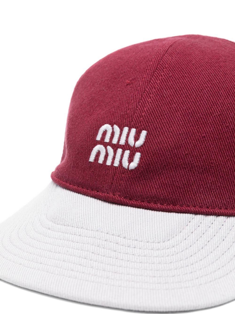 Drill baseball cap 5HC369 2CWCF04ZH MIU MIU 