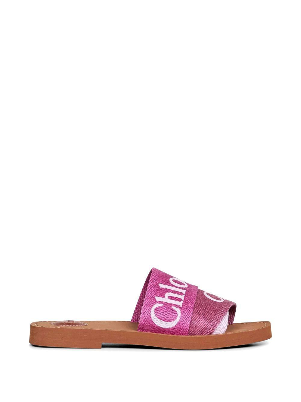 logo-print sandals C23U188EF 595 CHLOÉ 
