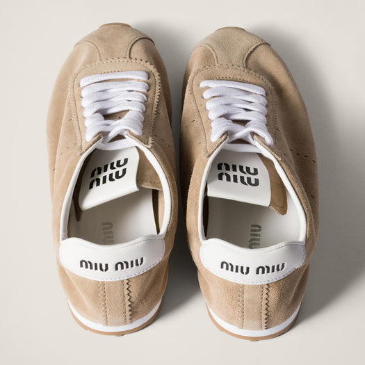 Plume suede sneakers 5E114E F005 054F0F24 MIU MIU 