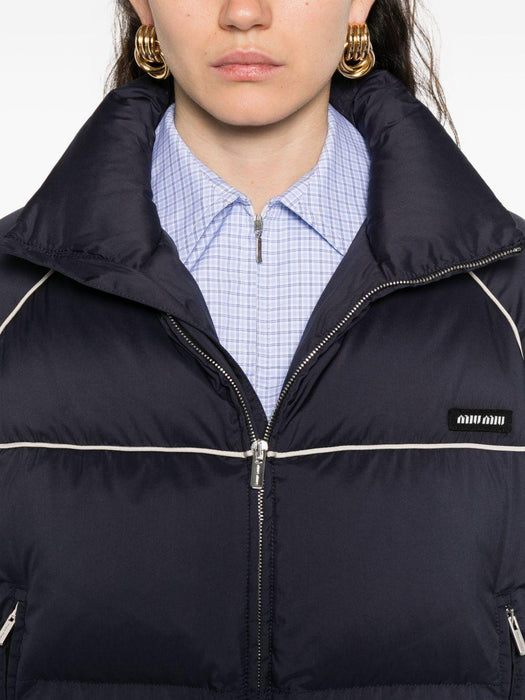 panelled cropped puffer jacket ML1309 S OOO 158AF0008 MIU MIU 