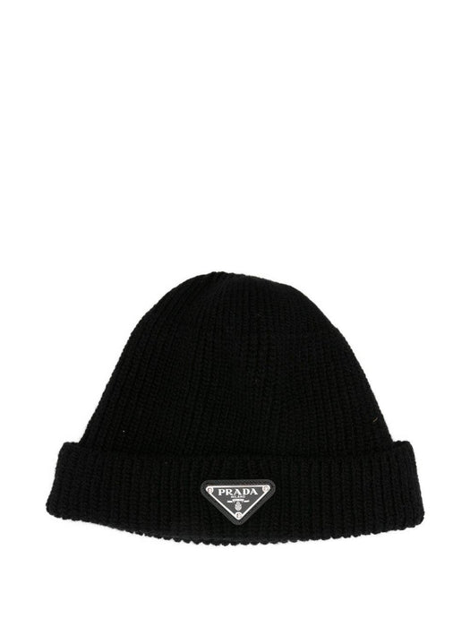 ribbed logo-plaque beanie 2HC426 3IMF0002 PRADA 