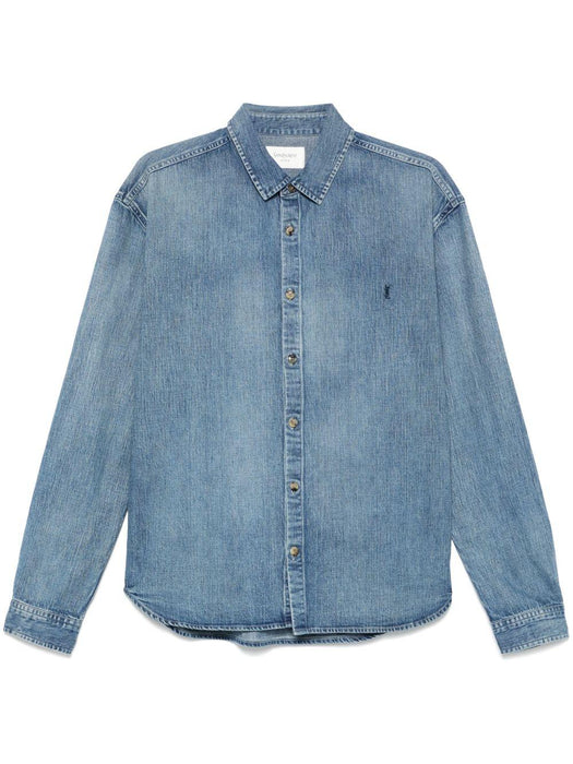 Cassandre denim shirt<BR/> 823437 Y14MJ4248 SAINT LAURENT 