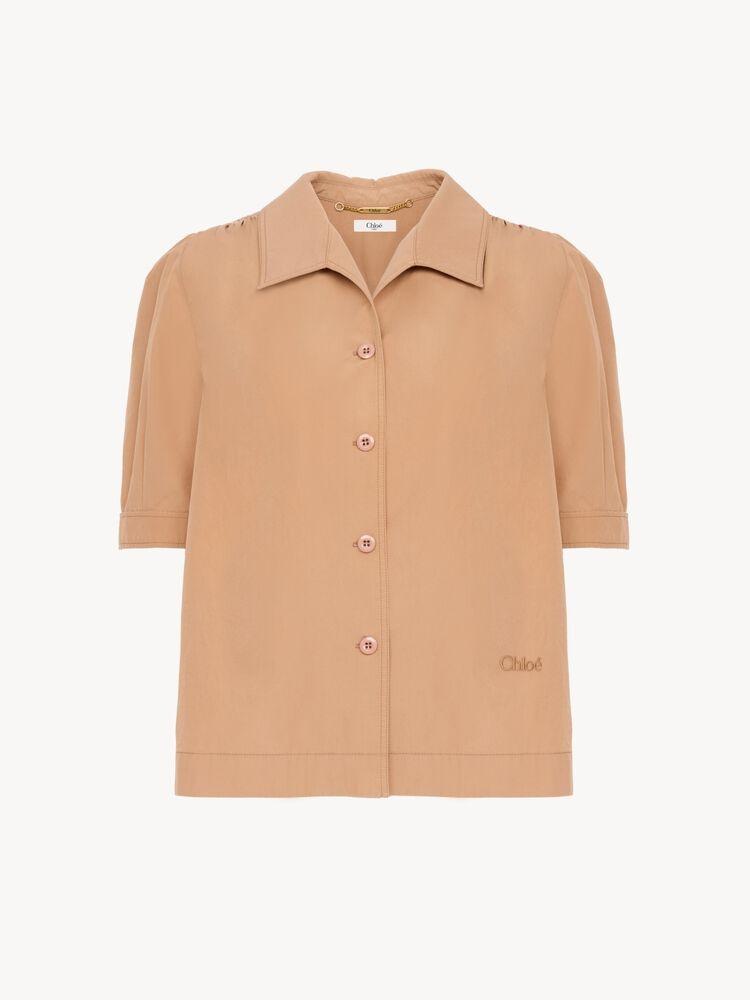 Short-sleeve shirt in cotton poplin 26UHT89144 26U CHLOÉ 