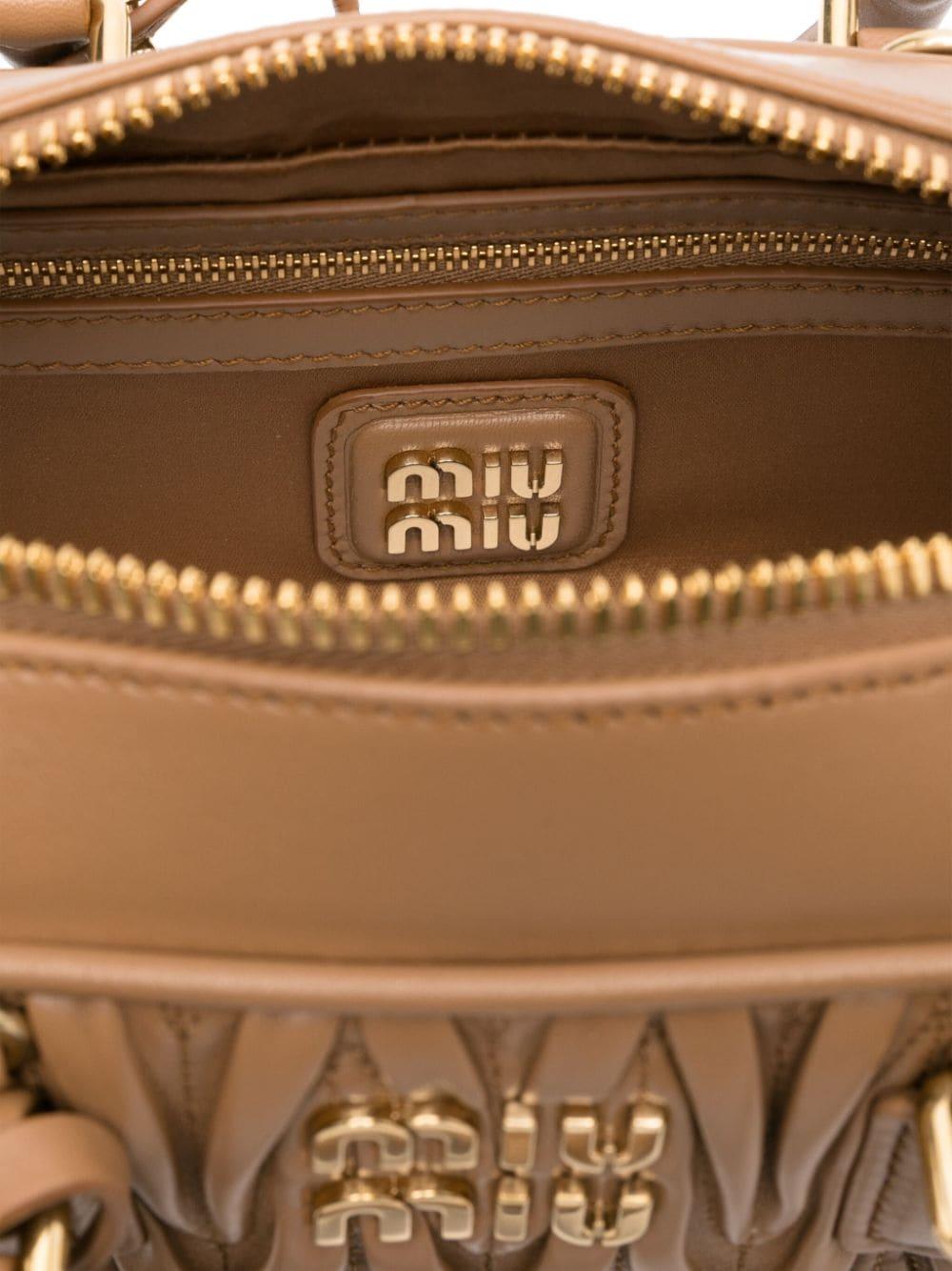 Arcadie matelassé leather tote bag 5BB142 V OON N88F098L MIU MIU 