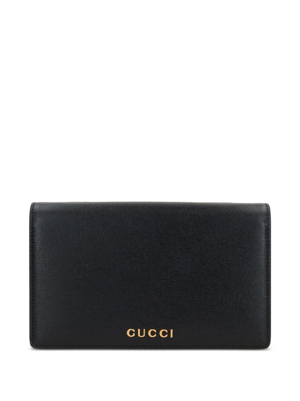 textured leather chain wallet 772643 0OP0N1000 GUCCI 