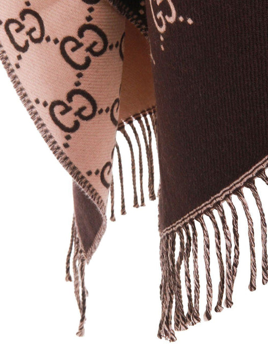 GG-patterned fringed poncho 841096 3G2002172 GUCCI 