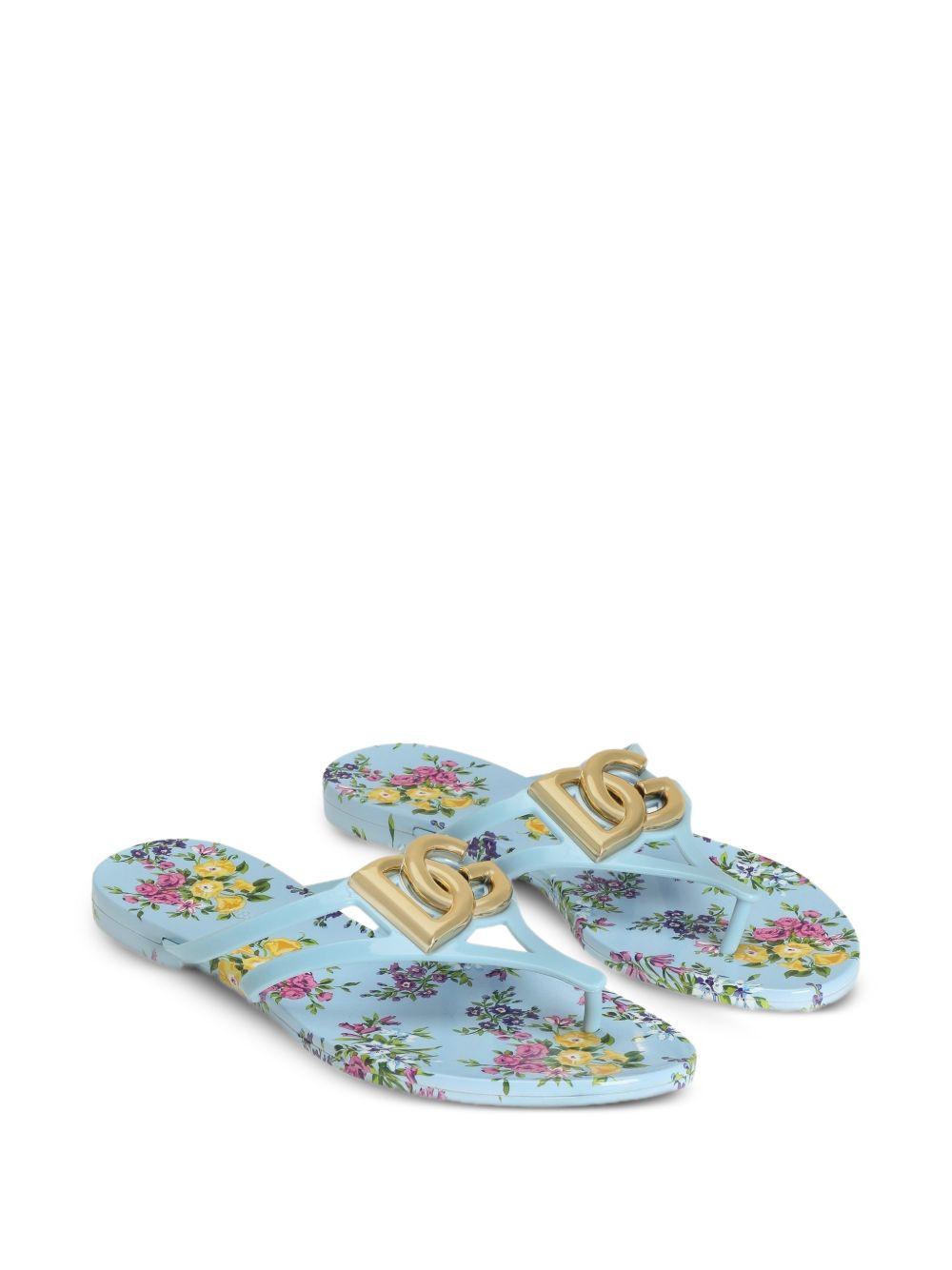 logo floral print flip-flops CW2418 AY850HC5XL DOLCE & GABBANA 