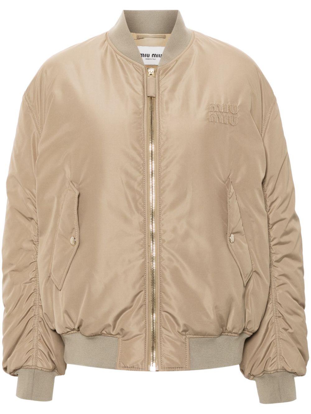 logo-patch bomber jacket ML1071 S OOO 13FRF0572 MIU MIU 