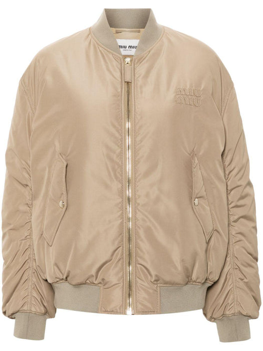 logo-patch bomber jacket ML1071 S OOO 13FRF0572 MIU MIU 