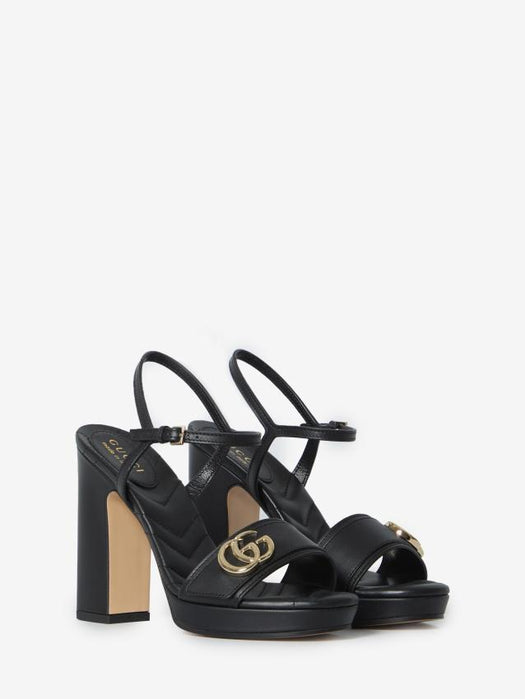 Sandals with platform and double G 853693 A3N001000 GUCCI 