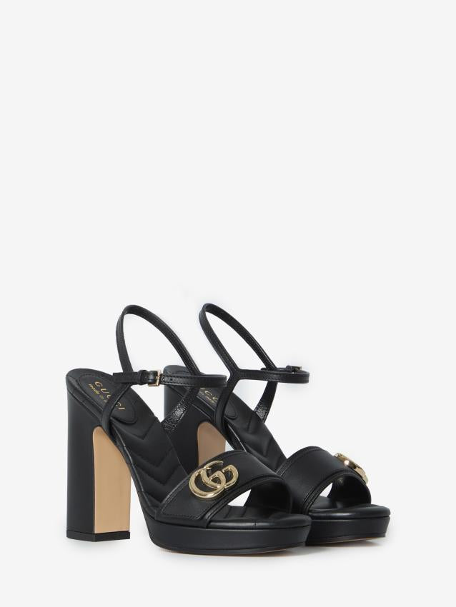 Sandals with platform and double G 853693 A3N001000 GUCCI 