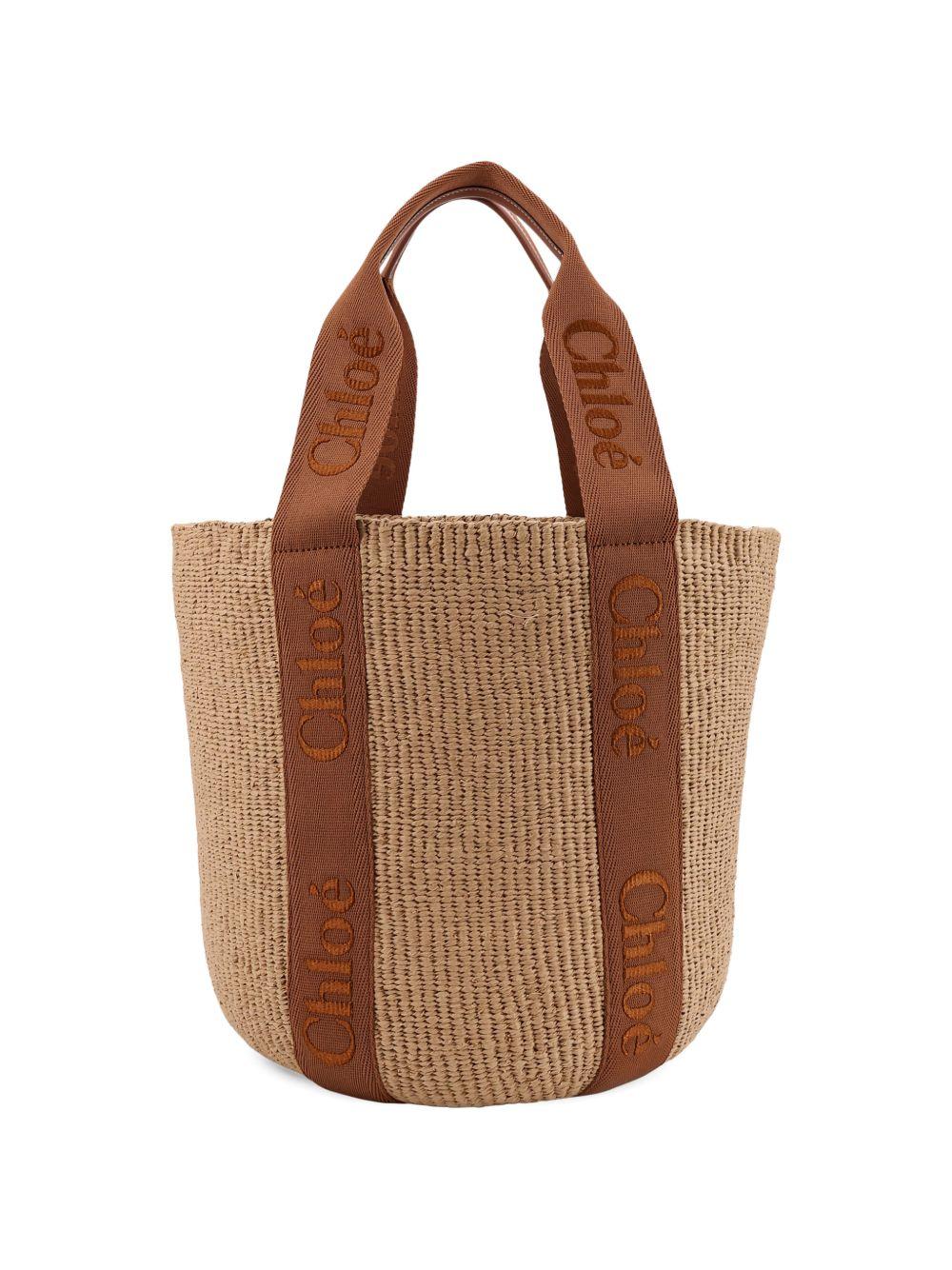 dusty tan woody large basket bag C23AS380L18 25S CHLOÉ 