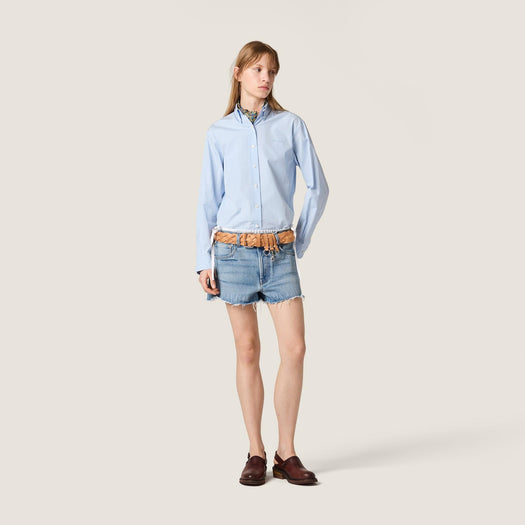 Washed denim shorts GWP609 S OOO 192WF0013 MIU MIU 