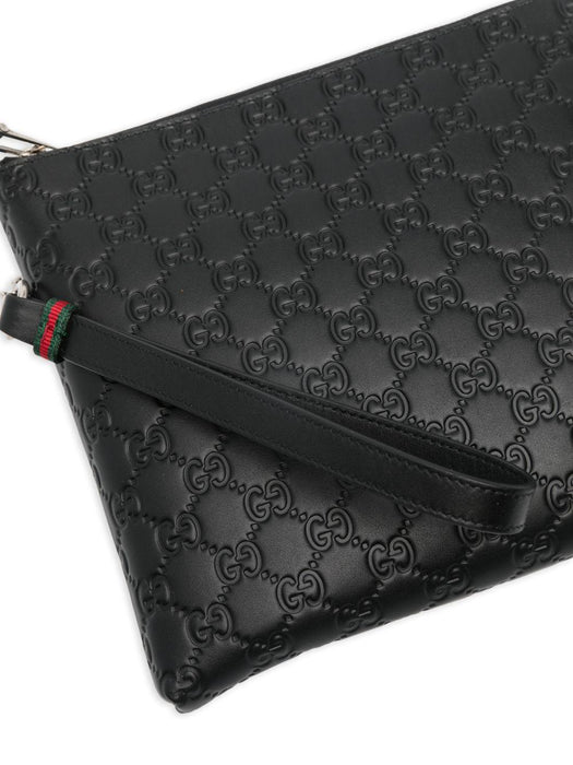 embossed clutch bag<BR/><BR/> 850223 AAFOK1053 GUCCI 