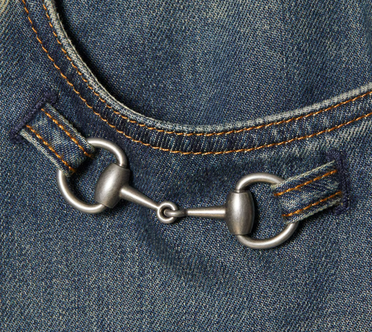 Cotton denim pants with Horsebit detail 860844 XDDF04011 GUCCI 