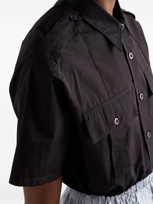 short-sleeved poplin shirt P411J S OOO 1XV2F0002 PRADA 