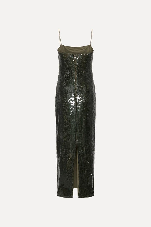 Sequins maxi slip dress 116139265  ROTATE 