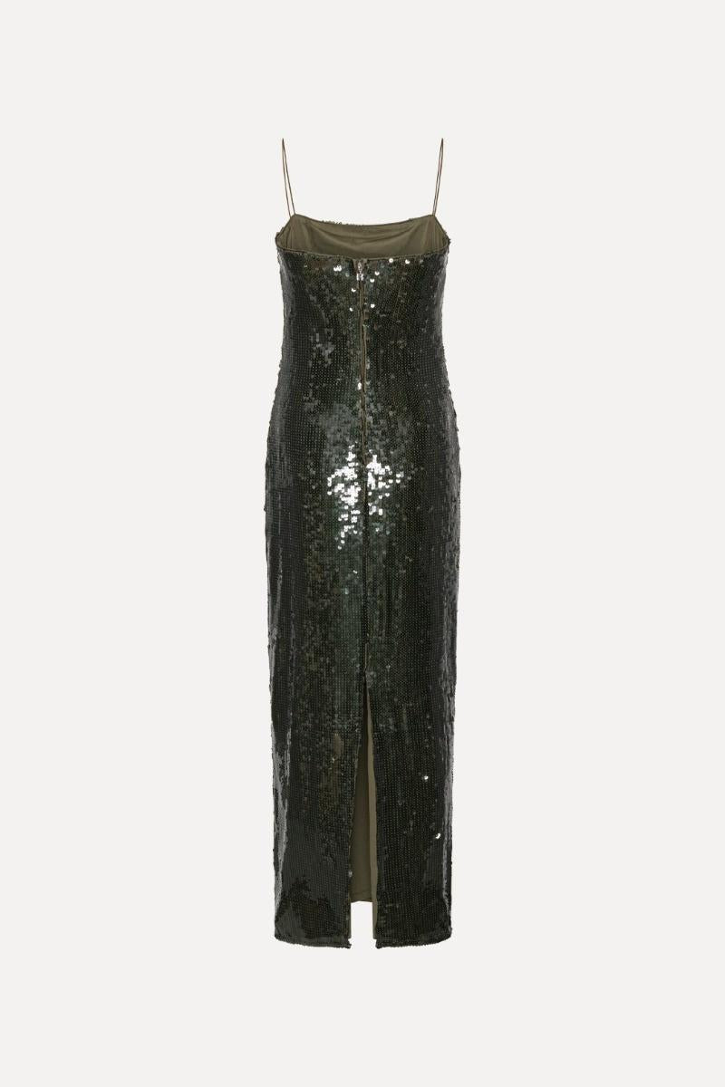 Sequins maxi slip dress 116139265  ROTATE 