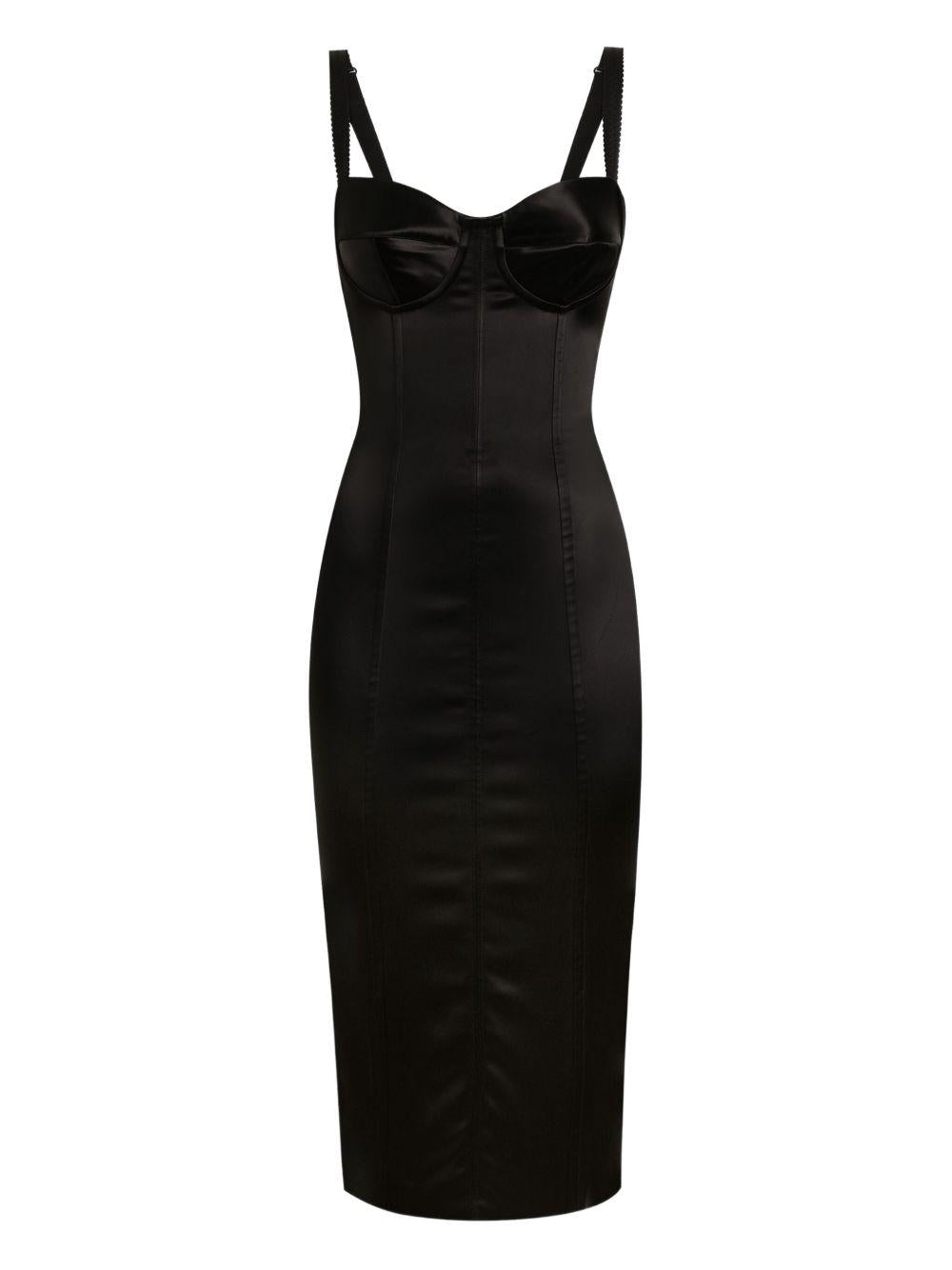 satin midi dress<BR/><BR/> F6DIHT GDDB2N0000 DOLCE & GABBANA 