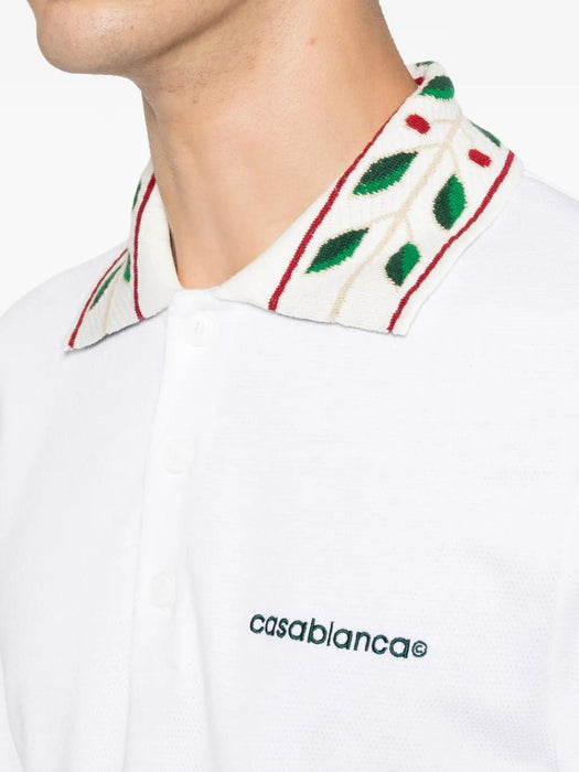 Logo-embroidered polo shirt M-PF26-JTP-499-01  CASABLANCA 