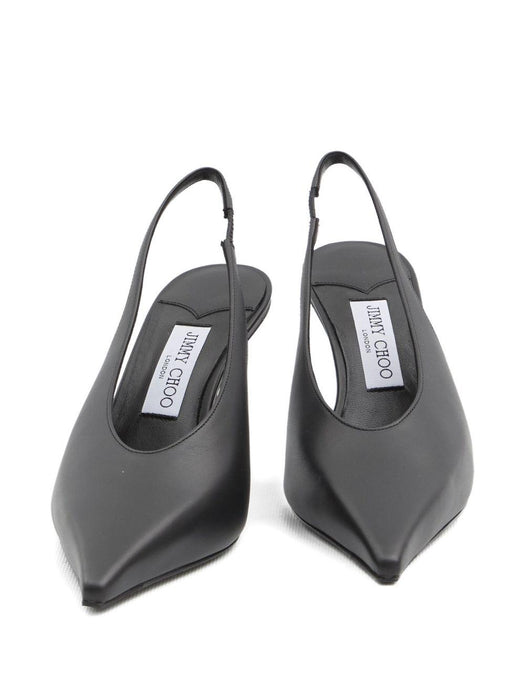 80mm Isa pointed-toe slingback pumps ISA 80 CLF BLACK JIMMY CHOO 