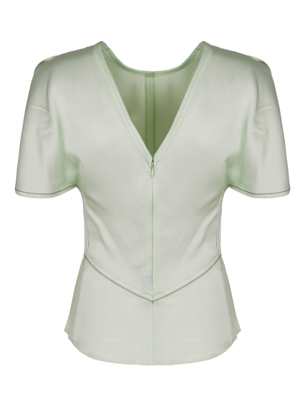 crew-neck short-sleeve blouse 1126WTP006579A 9634 VICTORIA BECKHAM 