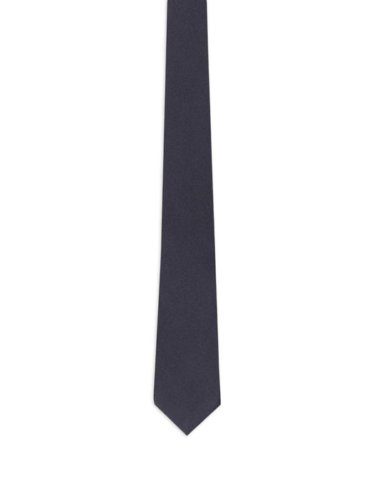 Saint Laurent<BR/>plain blue tie 858355 3Y0114100 SAINT LAURENT 